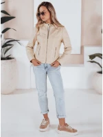 Dámská kožená bunda beige Dstreet model 21992181 - FashionStreet
