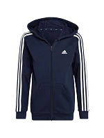 Fleecová mikina adidas Essentials 3-Stripes so zipsom Jr IC0600