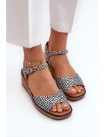 Dámské sandály Na Černobílé model 21657299 - SERGIO LEONE Dámské sandály Na Černobílé model 21657299 - SERGIO LEONE