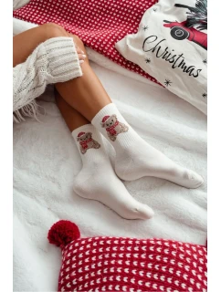 Dámské Vánoční Ponožky V Ecru model 21780616 - Milena