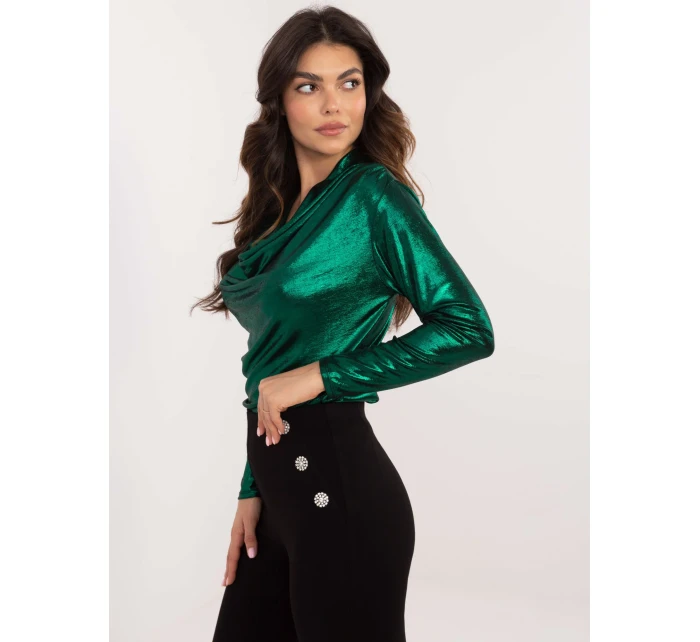 Bluzka DHJ BZ model 20606082 ciemny zielony - FPrice Bluzka DHJ BZ model 20606082 ciemny zielony - FPrice