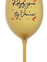 WHEN IT'S CHRISTMAS - zlatý pohár na víno 350 ml