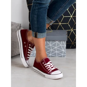 Originálne červené dámske tenisky bez podpätku