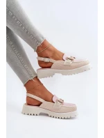 Sandále na podpätku model 195556 Krok vo veľkom štýle Sandále na podpätku model 195556 Krok vo veľkom štýle