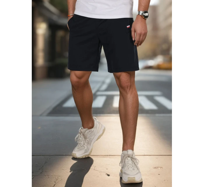 Pánské tmavě modré teplákové šortky model 21987804 - Dstreet