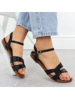 Dámske čierne sandále S.Barski KV51-022