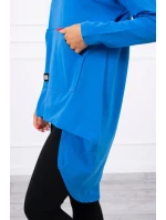 Mikina s kapucňou s dlhým chrbtom nevädza