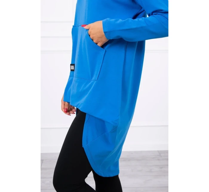 Mikina s kapucňou s dlhým chrbtom nevädza