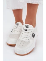 Sneakersy Damskie Na Platformie Big Star RR274572 HI-POLY SYSTEM Białe Sneakersy Damskie Na Platformie Big Star RR274572 HI-POLY SYSTEM Białe