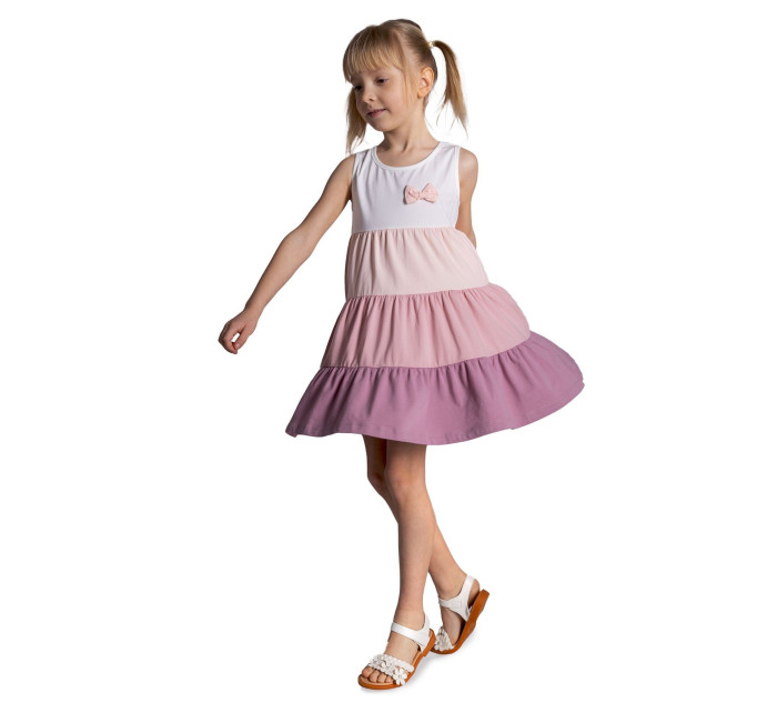 Yoclub Letní dívčí šaty bez rukávů UDK-0009G-A200 Vícebarevné