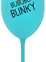 BUBUBUBLINKY - tyrkysová sklenice na víno 350 ml