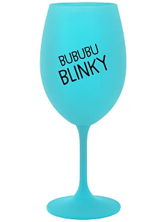 BUBUBUBLINKY - tyrkysová sklenice na víno 350 ml