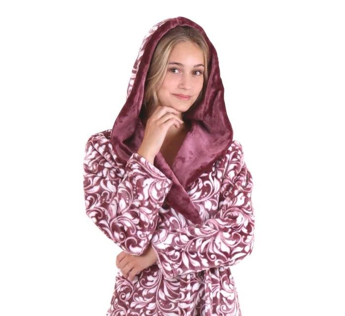 Flora krátký s kapucí model 20647533 Wine vzor - Vestis