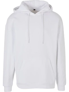 Build your Brand BB 006 Oversize mikina s kapucňou z hrubej bavlny 56.B006 biela