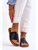 Dámské kožené žabky Černá model 21613223 - EVENTO Dámské kožené žabky Černá model 21613223 - EVENTO