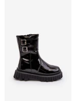Dětské lakované boty se černé model 21634818 - Boto