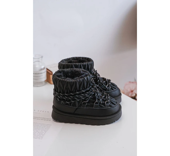 Dětské Zimní Boty S Kožíškem Černé model 21680341 - Boto Dětské Zimní Boty S Kožíškem Černé model 21680341 - Boto