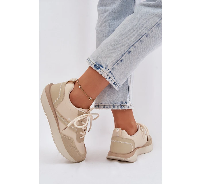 Dámské tenisky na platformě Big Star TT274278 Béžové