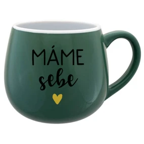 MÁME SEBE - zelený keramický hrníček 300 ml