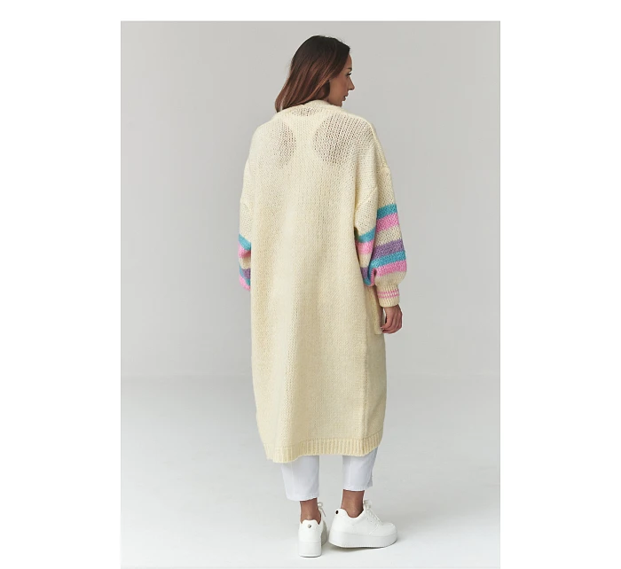 Zapínanie svetra model 226868 Makadamia