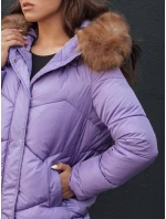 Dámská zimní bunda s kapucí fialová Dstreet model 21979639 - FashionStreet