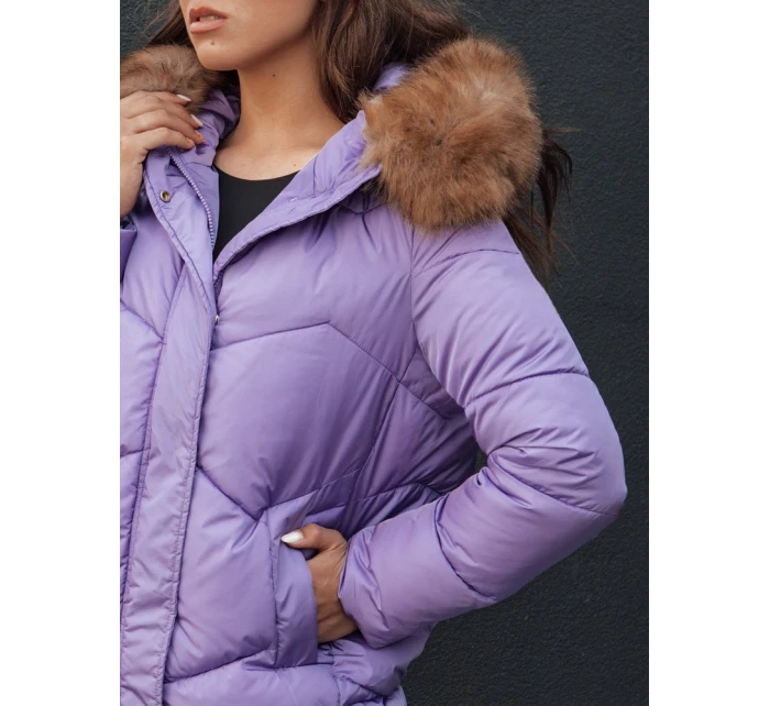 Dámská zimní bunda s kapucí fialová Dstreet model 21979639 - FashionStreet