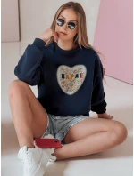 Dámska nadrozmerná mikina so srdcom SERDUCHOVA navy blue FashionStreet BY1439
