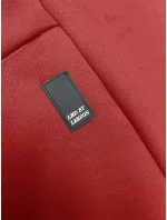 Dámska dlhá mikina voľného strihu s rebrovanými manžetami, červená (AMG-332A)