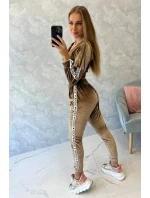 Sada veluru Queen cappuccino