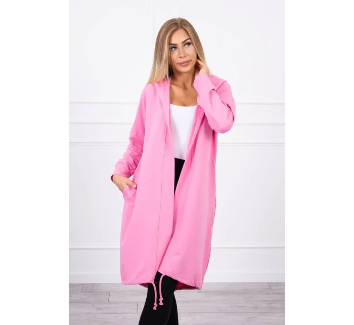 Světle růžová bunda s potiskem Světle růžová bunda s potiskem