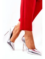 Podpatky s vzorem stříbrne model 21571354 - Boto