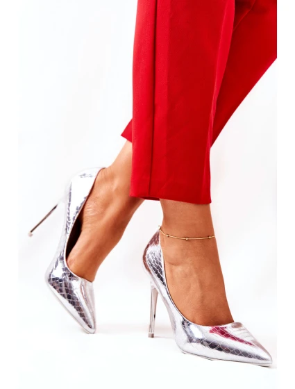 Podpatky s vzorem stříbrne model 21571354 - Boto