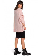 BK018 Ľahký sveter nadmernej veľkosti - ružový