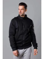 Čierna pánska mikina so stojačikom (68B2002-3)