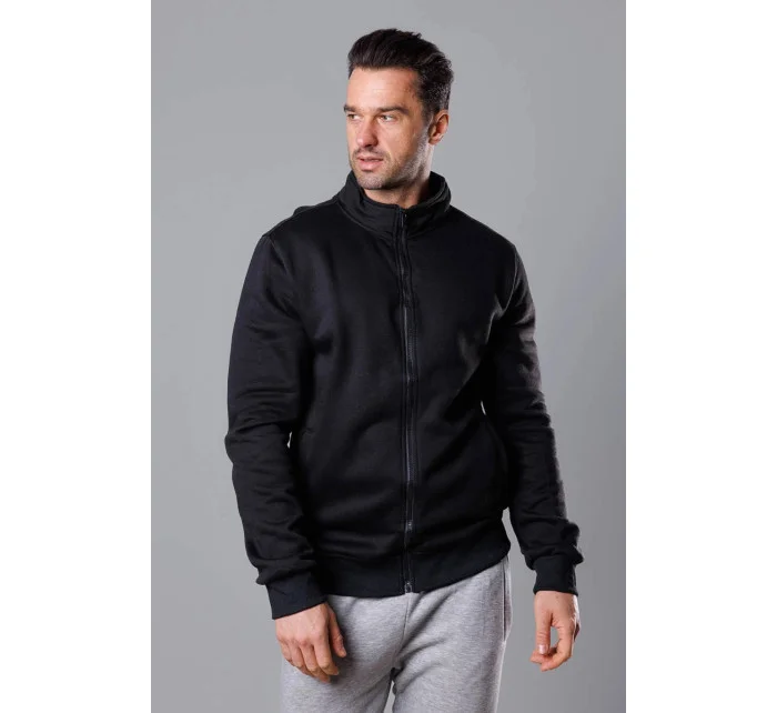 Čierna pánska mikina so stojačikom (68B2002-3)