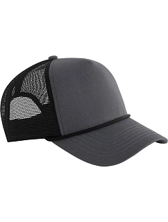 Beechfield B 633 5 panelová Trucker kšiltovka "Rope" 53.0633 graphite grey/black