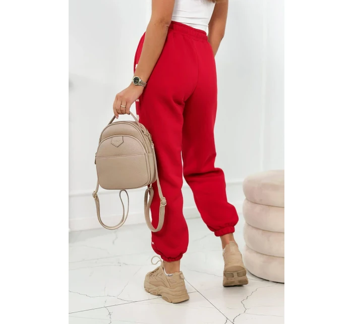 Bavlnené nohavice Amour Červený