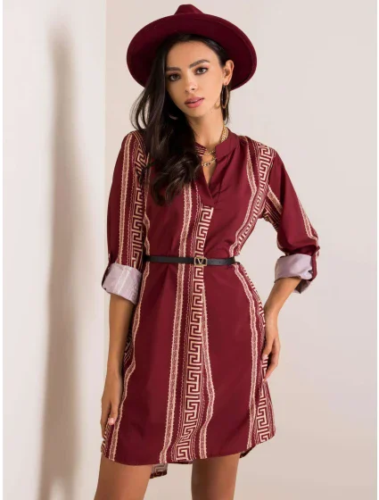 Šaty DHJ SK 5766D.13 bordó