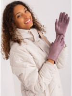 Fialové rukavice z ekologickej kože
