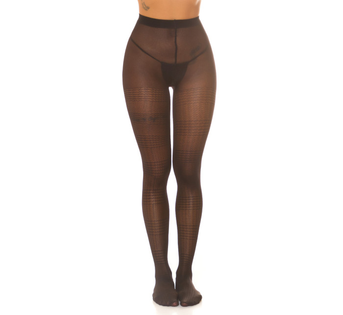 Dámské sexy punčochové kalhoty se vzorem černé - Koucla