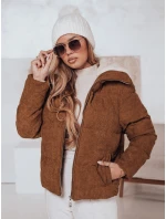 Dámská zimní manšestrová bunda hnědá Dstreet model 21978709 - FashionStreet