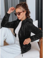 Dámska mikina s kapucňou čierna FashionStreet BY1556