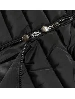 Prešívaná bunda s kapucňou čierna (l22-9865-1)