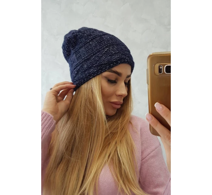 Fleecová čiapka Edyta K298 navy blue