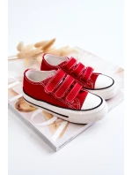 Dziecięce Trampki Na Rzepy Czerwone Bernie Dziecięce Trampki Na Rzepy Czerwone Bernie