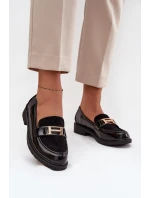 Lakované dámské se zlatým detailem  Černé model 21711999 - S.Barski