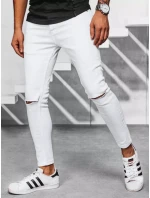 Pánske biele džínsové nohavice FashionStreet UX3922 Pánske biele džínsové nohavice FashionStreet UX3922