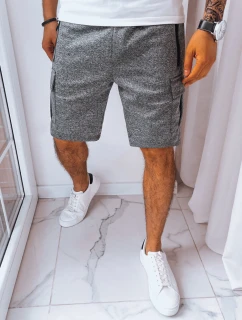 Pánske tmavosivé teplákové šortky FashionStreet SX2230