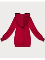 Červená dámska mikina na zips s kapucňou S'West (B-12#)