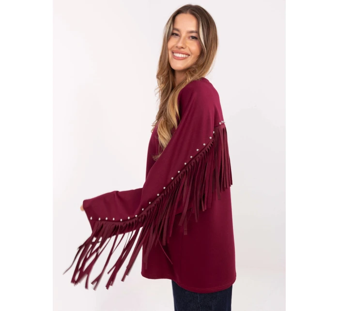 bluza damska z bordowa model 21470523 - Factory Price